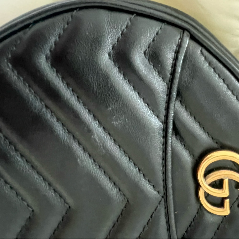 GUCCI Black Azalea Calfskin Heart Mini Bag Wristlet ORIGINAL PACKAGING - Picture 4 of 7